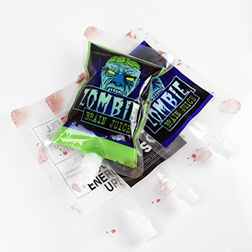 Masyrt 20pcs Halloween Kostüm -Blut -Trinkbeutel mit Loch Zum Aufhängen, Lebensmittelqualitätsmaterial, für Partygetränke (Wie gezeigt4) von Masyrt