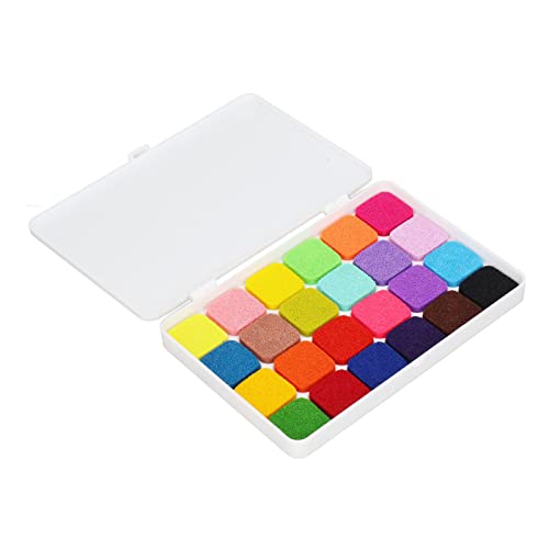 Masyrt 24 Vivid Farben Fingerkissen, Waschbares Spiel mit Vorstellungskraft, Weit Verbreitete Zum Malen, Dekoration DIY, Fingerfarbe, Stempelkissentinte für das Handwerk von Masyrt
