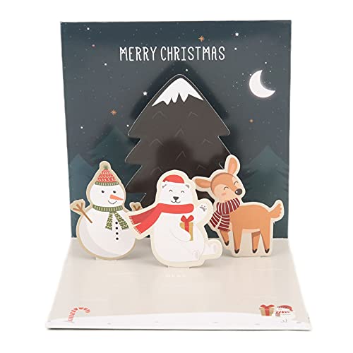 Masyrt 3D -Grußkarte, Weihnachts -Sonderform, Reibungsloser, Heißer Silberprozess, für Büro- oder Wohnzimmerdekoration, Verwendungen: Neujahrskarten, Jubiläumskarten und Mehr (Typ d) von Masyrt