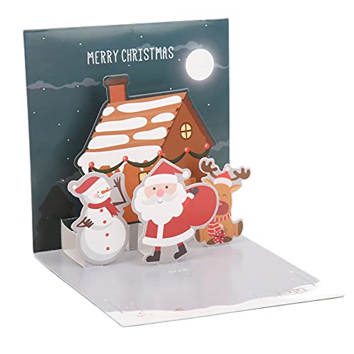 Masyrt 3D -Grußkarte, Weihnachts -Sonderform, Reibungsloser, Heißer Silberprozess, für Büro- oder Wohnzimmerdekoration, Verwendungen: Neujahrskarten, Jubiläumskarten und Mehr (Typ e) von Masyrt