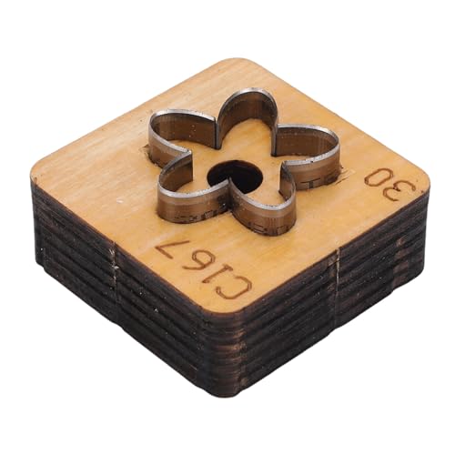 Masyrt 6pcs Lederschneider Stanzform, Bastelwerkzeug für Taschen und Schlüsselanhänger mit Blütenform Ledercraft Stanze Holz und Kohlenstoffstahl, Blütenkugel Machen für Papierkunst (30 mm) von Masyrt