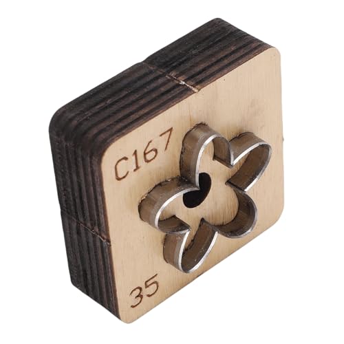 Masyrt 6pcs Lederschneider Stanzform, Bastelwerkzeug für Taschen und Schlüsselanhänger mit Blütenform Ledercraft Stanze Holz und Kohlenstoffstahl, Blütenkugel Machen für Papierkunst (35 mm) von Masyrt