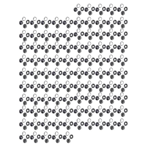 Masyrt Edelstahl -Snap -Knopfbefestigungen Set 100, Langlebige Schnappschalter für Kleidung, Handwerk und Projekte mit Verbesserter Sicherheit, Vielseitiger Gebrauch (Gunmetal Black Perle Face) von Masyrt