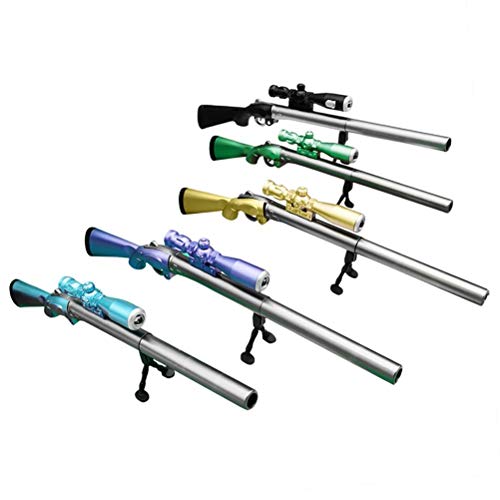Masyrt Gun Shape Luminescent Gel Pen Neuheit Kugelschreiber Signature Pen Schreibwarenzubehör für Waffenliebhaber (zufällig) von Masyrt