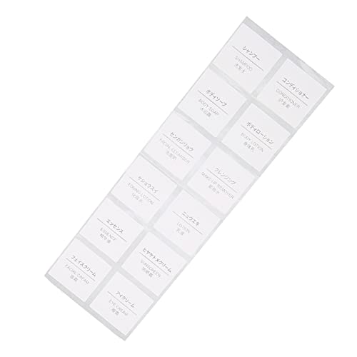 Masyrt Haftetiketten, Rechteckige Etikettenaufkleber für Nachfüllreisekosmetikflaschen Ducument (Kleines Etikett 12 Gitter (20 * 20 mm)) von Masyrt