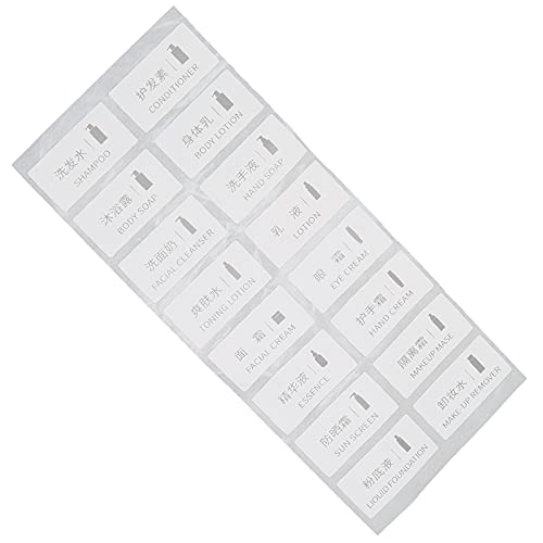 Masyrt Haftetiketten, Rechteckige Etikettenaufkleber für Nachfüllreisekosmetikflaschen Ducument (Kleines Etikett 16 Gitter (11 * 21 mm)) von Masyrt