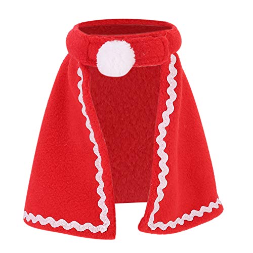 Masyrt Haustierkleidung, Haustierkatze Rot Mantel Weiche Kostüm Weihnachtskleidung für Kaninchen Meerschweinchen (Typ 5 (8,3 x 8,3 x 3,5 Zoll)) von Masyrt