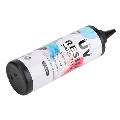 Masyrt Schnelles Härtungs -UV -Harz für Basteldekorationen, Transparente Farbe, Anti vergilbter, Klarer UV Kleberharzkleber, Klares Guss Beschichtung (500 g) von Masyrt