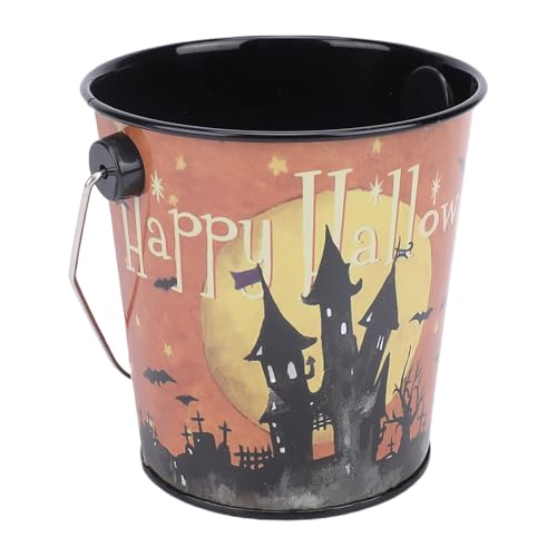 Masyrt Spooky Bonbon Eimer, Robuster Eisengriff Trick oder Treat Goody Storage, Hell und Glänzend, Wiederverwendbar für Partys, Popcorn und Hühnchen, Festliche Dekorative Schachtel, von Masyrt