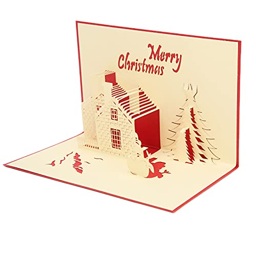 Masyrt Weihnachtskarte, 3D -Weihnachtsschloss Grußkarte, Hohles Schnitzfleisch für Büro oder Wohnzimmerdekoration, mit Dreidimensionaler Struktur für Exquisites Aussehen Masyrt Weihnachtskarte, 3D -Weihnachtsschloss Grußkarte, Hohles Schnitzfleisch für Büro oder Wohnzimmerdekoration, mit Dreidimensionaler Struktur für Exquisites Aussehen von Masyrt