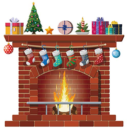 Wandaufkleber, 50 x 5 x 5 cm, Weihnachten, Kamin-Wandaufkleber, Heimdekoration, Wohnzimmer-Aufkleber, Schlafzimmer-Dekoration, Kinderzimmer-Tapete () von Masyrt