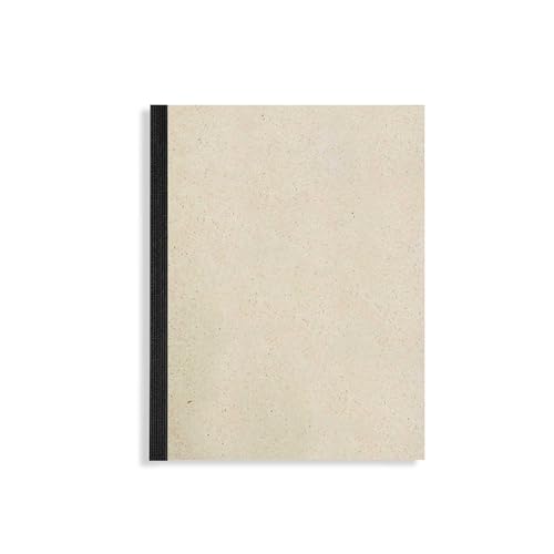 Matabooks, nachhaltige und vegane Notizblock A5 aus Graspapier, 144 blanko Seiten, Natur, Handmade, Made in Germany (Schwarz) von Matabooks