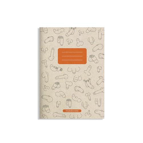 Matabooks, nachhaltige und vegane Notizbücher A5 Notizheft aus Graspapier, Maya, 40 Seiten, Natur, Handmade, Made in Germany (Carrot) von Matabooks