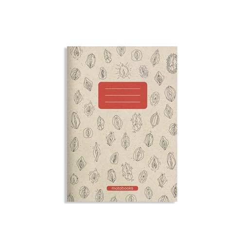 Matabooks, nachhaltige und vegane Notizbücher A5 Notizheft aus Graspapier, Maya, 40 Seiten, Natur, Handmade, Made in Germany (Grapefruit) von Matabooks