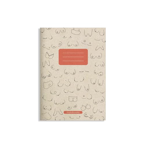 Matabooks, nachhaltige und vegane Notizbücher A5 Notizheft aus Graspapier, Maya, 40 Seiten, Natur, Handmade, Made in Germany (Melon) von Matabooks
