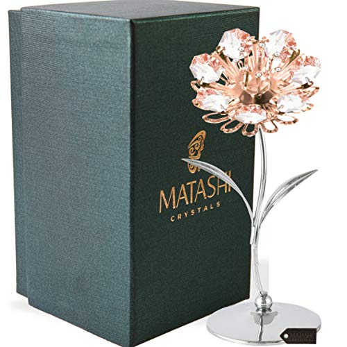 Matashi Sonnenblumen-Figur aus Metall – Chrom & Rotgold überzogene Kristallbesetzte Sonnenblumen-Figur Tischdekoration für Mutter, Tochter, Vater, Freunde, Familie, Mutter Matashi Sonnenblumen-Figur aus Metall – Chrom & Rotgold überzogene Kristallbesetzte Sonnenblumen-Figur Tischdekoration für Mutter, Tochter, Vater, Freunde, Familie, Mutter von Matashi