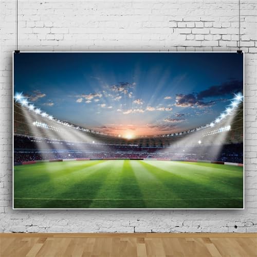 Mateju Party Dekoration, Fußball Drucken Fotoleinwand Hintergrund, Vinyl Geburtstag Fotohintergrund Tuch, Poster Foto Stand Hintergrund, Geburtstagsdeko (300x200 cm,Fußball 2) von Mateju