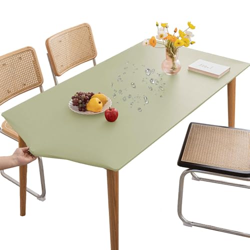 Mateju Tischdecke Abwaschbar Rechteckig 90x150cm, Outdoor Lotuseffekt PVC Gartentischdecke, Elastisch Wischbare Gummiband Tischdecke, Hellgrün Tischtuch Kratz-Schmutzabweisend Mateju Tischdecke Abwaschbar Rechteckig 90x150cm, Outdoor Lotuseffekt PVC Gartentischdecke, Elastisch Wischbare Gummiband Tischdecke, Hellgrün Tischtuch Kratz-Schmutzabweisend von Mateju
