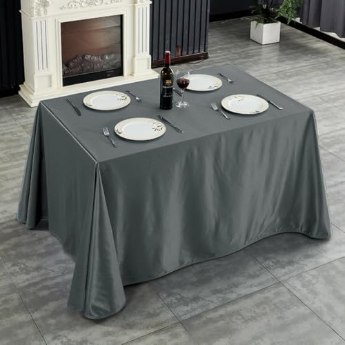 Mateju Tischrock Stehtisch Husse Rechteckige, Satiniertes Tischdecke für Partei, Feiern Veranstaltungen Hochzeit Dekoration Party für Bankett Hochzeit Geburtstag (Anthrazit,200x260cm) von Mateju
