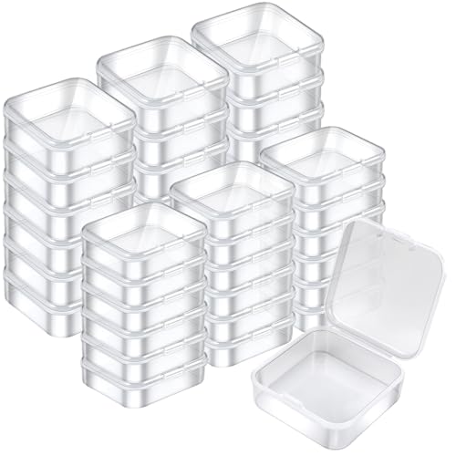 Mathtoxyz 36 x Organizer-Box, kleine Organizer und Aufbewahrungsbehälter, rechteckiger Halter, Kunststoffkoffer für Tonperlen, Armbänder, DIY, Schmuck, Handwerk, Nägel von Mathtoxyz