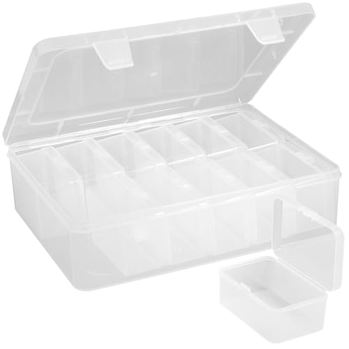 Mathtoxyz Perlen-Organizer und Aufbewahrungsbox, mittelgroß, Kunststoffbehälter zum Nähen, Tonperlen, Basteln und Schmuckherstellung Mathtoxyz Perlen-Organizer und Aufbewahrungsbox, mittelgroß, Kunststoffbehälter zum Nähen, Tonperlen, Basteln und Schmuckherstellung von Mathtoxyz