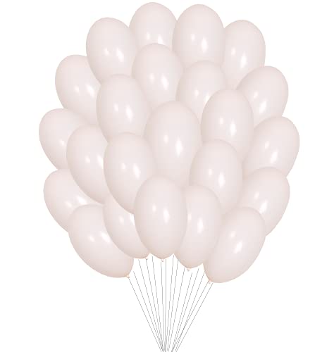 50 Stück 10" (25cm) Metallisch Ballons hohe Qualität Pearlised Air oder Helium Hochzeit Geburtstag Weihnachtsfeier Dekoration in 14 Farben erhältlich (Weiß) von Matissa