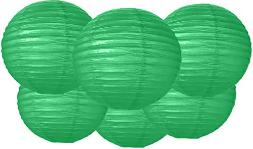 Matissa Papierlaternen, 30 cm, 6 Stück, für Hochzeit, Party, Dekoration, Bastelarbeiten, Lampenschirme (grün) von Matissa