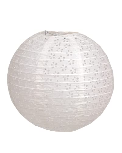 Matissa Papierlaternen, runder Lampenschirm, für Hochzeit, Geburtstag, 10/15/20/25/31/36/41 cm, Papier, Elfenbeinfarben / Cremefarben, 6"(15CM) von Matissa