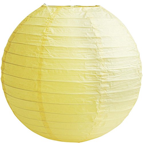 Matissa Papierlaternen, runder Lampenschirm, für Hochzeit, Geburtstag, 10/15/20/25/31/36/41 cm, Papier, Yellow Lantern, 6"(15CM) von Matissa