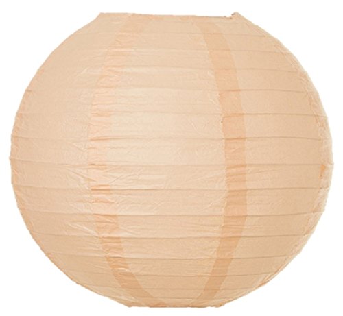 Matissa Papierlaternen, runder Lampenschirm, für Hochzeit, Geburtstag, 10/15/20/25/31/36/41 cm, pfirsich, 18"(45CM) von Matissa