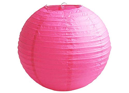 Papierlaternen, runder Lampenschirm, für Hochzeit, Geburtstag, tolle Partydekoration - 10 cm, 15 cm, 20 cm, 25 cm, 30 cm, 35 cm, 40 cm (30 cm, Hot Pink) von Matissa