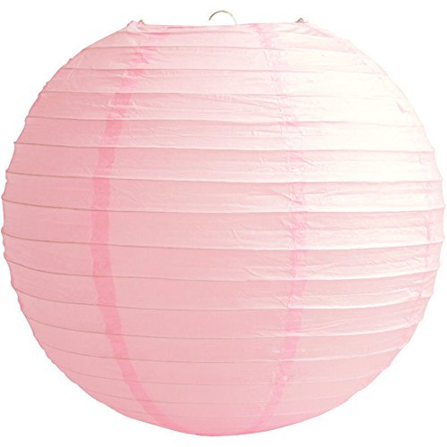 Runde Papierlaternen, Lampenschirm, für Hochzeit, Geburtstagsfeier, 10,2 cm, 15,2 cm, 20,3 cm, 25,4 cm, 30,5 cm, 35,6 cm, 40,6 cm (30,5 cm, babyrosa) von Matissa
