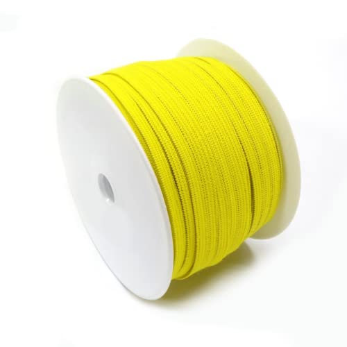 Matsa 100 m Häkelband 5 mm | Gummi-Nähen und Konfektion | 180% Elastizität, Polyester, Gelb, Normal von Matsa