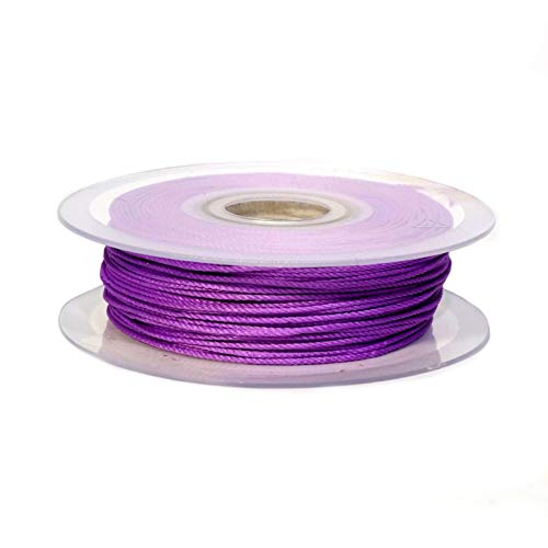 Matsa 100 m Makramee-Kordel, 1 mm, chinesische Knoten, aus Polyester, für Armbänder, Halsketten, geflochten, DIY, Bastelarbeiten, Perlen, Violett, einzigartig von Matsa