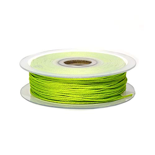 Matsa 100 m Makramee-Kordel, 1 mm, chinesische Knoten, aus Polyester, für Armbänder, Halsketten, geflochten, DIY, Bastelarbeiten, Perlen, hellgrün, einzigartig von Matsa