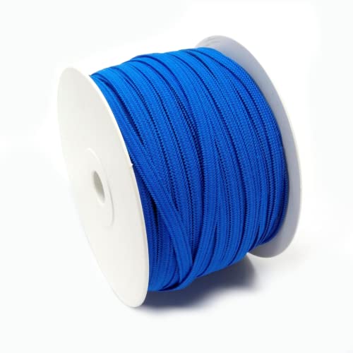 Matsa 100 m Häkelband 5 mm | Gumminaht und Konfektion | 180% Elastizität, Polyester, Blau, Normal von Matsa
