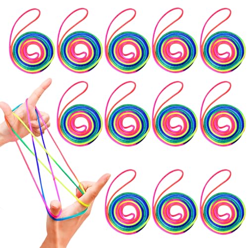 12er-Pack Fingerspiel Rainbow Rope Flexibles Fadenspiele für Kinder Fingertwist Kinder Fingerspiel Rainbow Rope Flexibles Hochwertiges Regenbogen-Seil-Faden-Fingerspiel Lernspielzeug für Kinder 12er-Pack Fingerspiel Rainbow Rope Flexibles Fadenspiele für Kinder Fingertwist Kinder Fingerspiel Rainbow Rope Flexibles Hochwertiges Regenbogen-Seil-Faden-Fingerspiel Lernspielzeug für Kinder von Matsizen