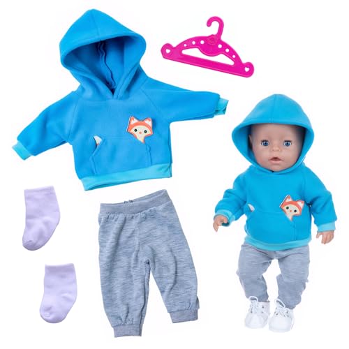 Puppenkleidung 43 cm Junge Puppenkleider 43cm Puppen Kleidung Puppenkleidung 43 cm Junge Puppenkleider 43cm Puppen Kleidung Geschenk für Kinder Mädchen Jungen mit 1 Paar Socken 1 Hänger Puppenkleidung 43 cm Junge Puppenkleider 43cm Puppen Kleidung Puppenkleidung 43 cm Junge Puppenkleider 43cm Puppen Kleidung Geschenk für Kinder Mädchen Jungen mit 1 Paar Socken 1 Hänger von Matsizen