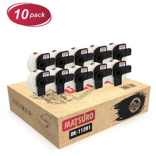 Matsuro Original | Kompatibel Rollen Adress-Etiketten Ersatz für BROTHER P-TOUCH DK-11201 DK11201 (29 mm x 90 mm | 400 Etiketten pro Rolle | 10-er PACK) von Matsuro