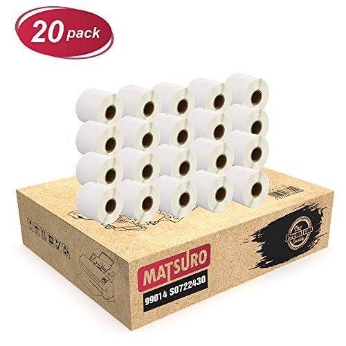 Matsuro Original | Kompatibel Rollen Etiketten Ersatz für DYMO 99014 S0722430 (54 mm x 101 mm | 220 Etiketten pro Rolle | 20-er PACK) von Matsuro