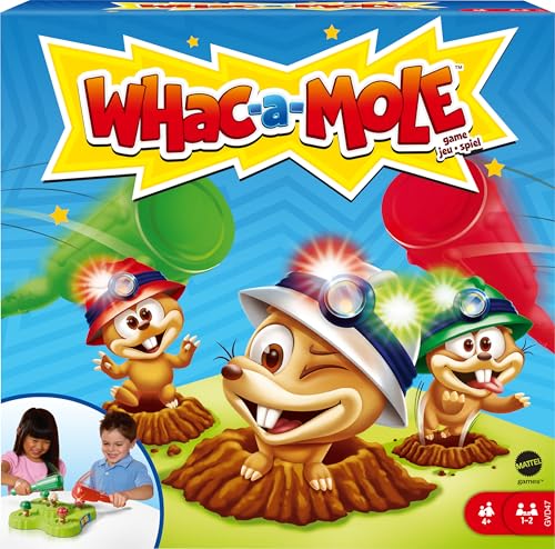 Mattel Games GVD47 - Hau den Maulwurf! Kinderspiel mit Hämmern, Lichtern und Geräuschen, für Kinder ab 4 Jahren Mattel Games GVD47 - Hau den Maulwurf! Kinderspiel mit Hämmern, Lichtern und Geräuschen, für Kinder ab 4 Jahren von Mattel Games