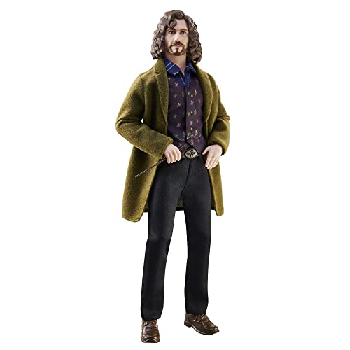 HARRY POTTER - Sirius Black Puppe zum Sammeln (ca. 25 cm), komplett beweglich, mit charakteristischer Kleidung und Zauberstab, Geschenk für Kinder ab 6 Jahren, HCJ34 von Mattel Harry Potter