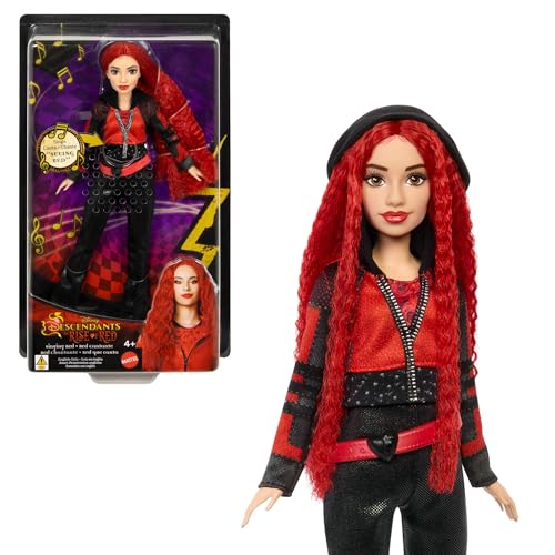 Mattel Disney „Descendants: The Rise of Red“ Puppe – singende Red-Puppe mit vom Film inspirierter Kleidung und Accessoires, singt „Seeing Red“, HWT96 Mattel Disney „Descendants: The Rise of Red“ Puppe – singende Red-Puppe mit vom Film inspirierter Kleidung und Accessoires, singt „Seeing Red“, HWT96 von Mattel
