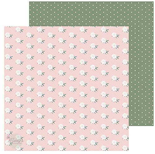 Matty's Crafting Joy Floral Cardstock doppelseitiges Scrapbook-Papier, 30,5 x 30,5 cm, 10 Stück, gemusterter Karton, 40,8 kg (Einband) von Matty's Crafting Joy