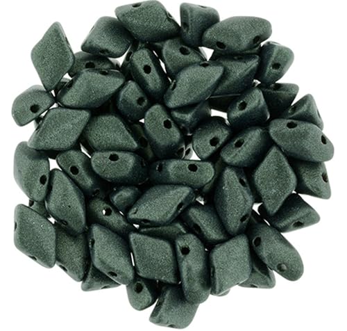 GemDuo Tschechische Glasperlen mit zwei Löchern, dunkles Wald, metallisches Wildleder, 8 g Tube GemDuo Tschechische Glasperlen mit zwei Löchern, dunkles Wald, metallisches Wildleder, 8 g Tube von Matubo
