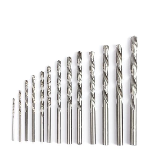 13pcs Hochgeschwindigkeits-Stahlbohrer Bit Hard Metall HSS Drehung Bit Edelstahl-Bohrset für Holz, Kunststoff, Metallhandwerk (13pcs Haushalt & 1) von Matybobe