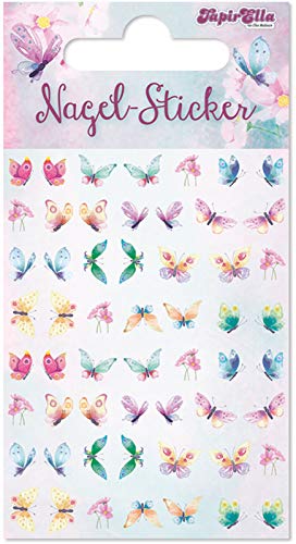 56 Ohr- und Nagelsticker * Schmetterlinge * für Kinder und Erwachsene | Sticker Ohrsticker Mädchen Butterfly von Lutz Mauder
