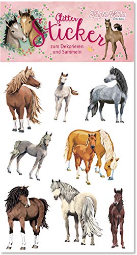 Glitter-Sticker * Pferde 3 - Fotorealistisch - * von Lutz Mauder | 72322 | als Mitgebsel für Kinder | Süsses Pferd Aufkleber zum Kindergeburtstag & Basteln von Mauder Verlag