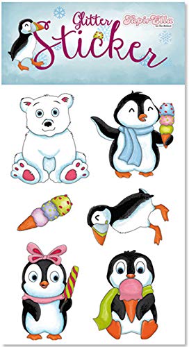 Glitter-Sticker * Pinguine * von Lutz Mauder | 72323 | als Mitgebsel für Kinder | Süsser Penguin Aufkleber zum Kindergeburtstag & Basteln von Mauder Verlag