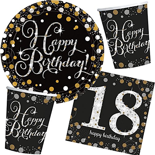 Mauder Verlag 32-teiliges Partyset * Sparkling Celebration * für den 18. Geburtstag // mit Teller + Becher + Servietten + Luftballons // Set Party Mottoparty Motto Achtzehn Mauder Verlag 32-teiliges Partyset * Sparkling Celebration * für den 18. Geburtstag // mit Teller + Becher + Servietten + Luftballons // Set Party Mottoparty Motto Achtzehn von Mauder Verlag